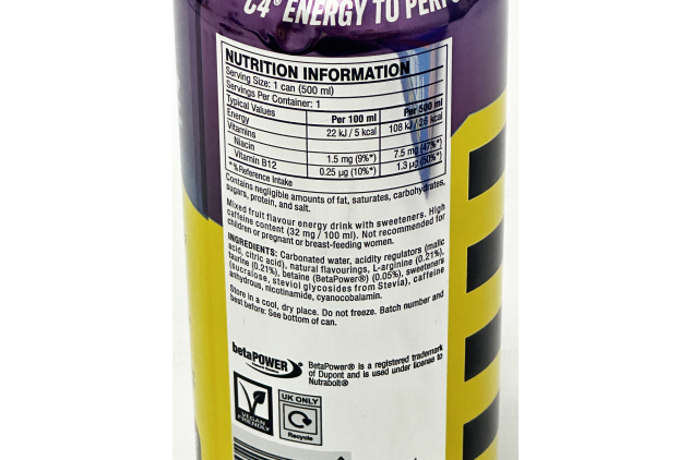 C4 Energy Cosmic Rainbow Zero Sugar 11 x 500ml