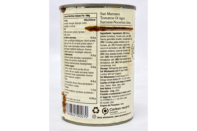 San Marzano Tomatoes D.O.P. 400g | SEE DESCRIPTION
