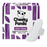 Cheeky Panda Heavy Bamboo Sanitary Pads 12 Pack