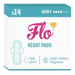 FLO Bamboo Night Pads with Wings 14 Pack