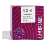 TOTM Organic Cotton Super Pads with Wings 10 Pack