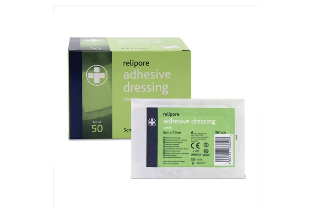 Relipore Adhesive Dressings 7.5 x 10cm Box of 50