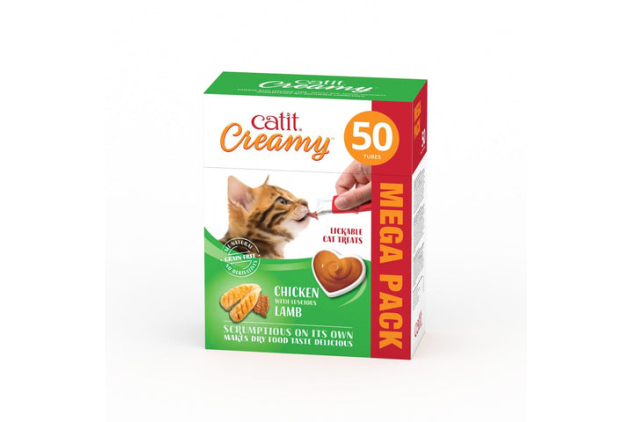 Catit Creamy Chicken & Lamb Cat Treats 50 x 10g
