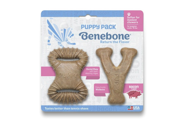 Benebone Puppy Bacon Dental Chew 2 Pack Tiny