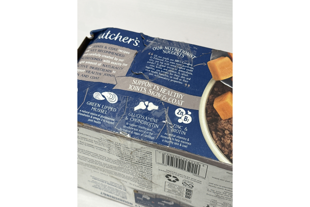 Butcher's Grain Free Joints & Coat Adult Wet Dog Food Tins 6 x 390g | Damaged Outer Box Packaging