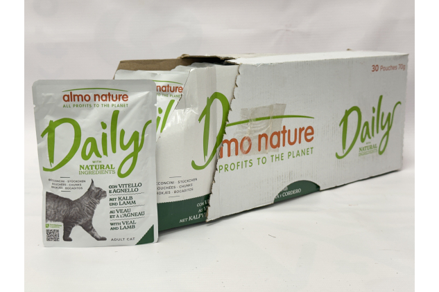 Almo Nature Daily Veal & Lamb Cat Food 30 x 70g