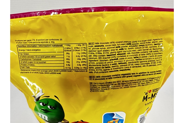 M&Ms Peanut Chocolate Party Bulk Bag, Chocolate Gift Sweets, Party Bag Fillers, 1kg