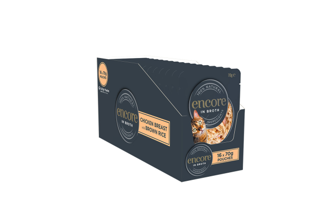 Encore Chicken & Brown Rice Cat Pouches 16 x 70g
