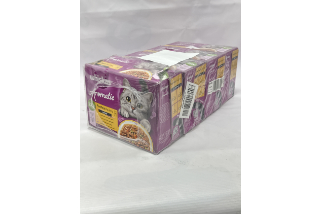 Whiskas 1+ Aromatic Purrfect Poultry Wet Cat Food in Gravy 48 x 85g | Damaged Outer Box Packaging