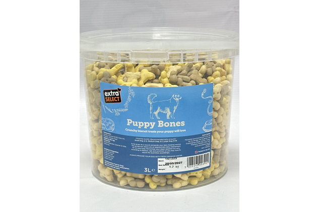 Extra Select Puppy Treat Bones 3 Litre Bucket