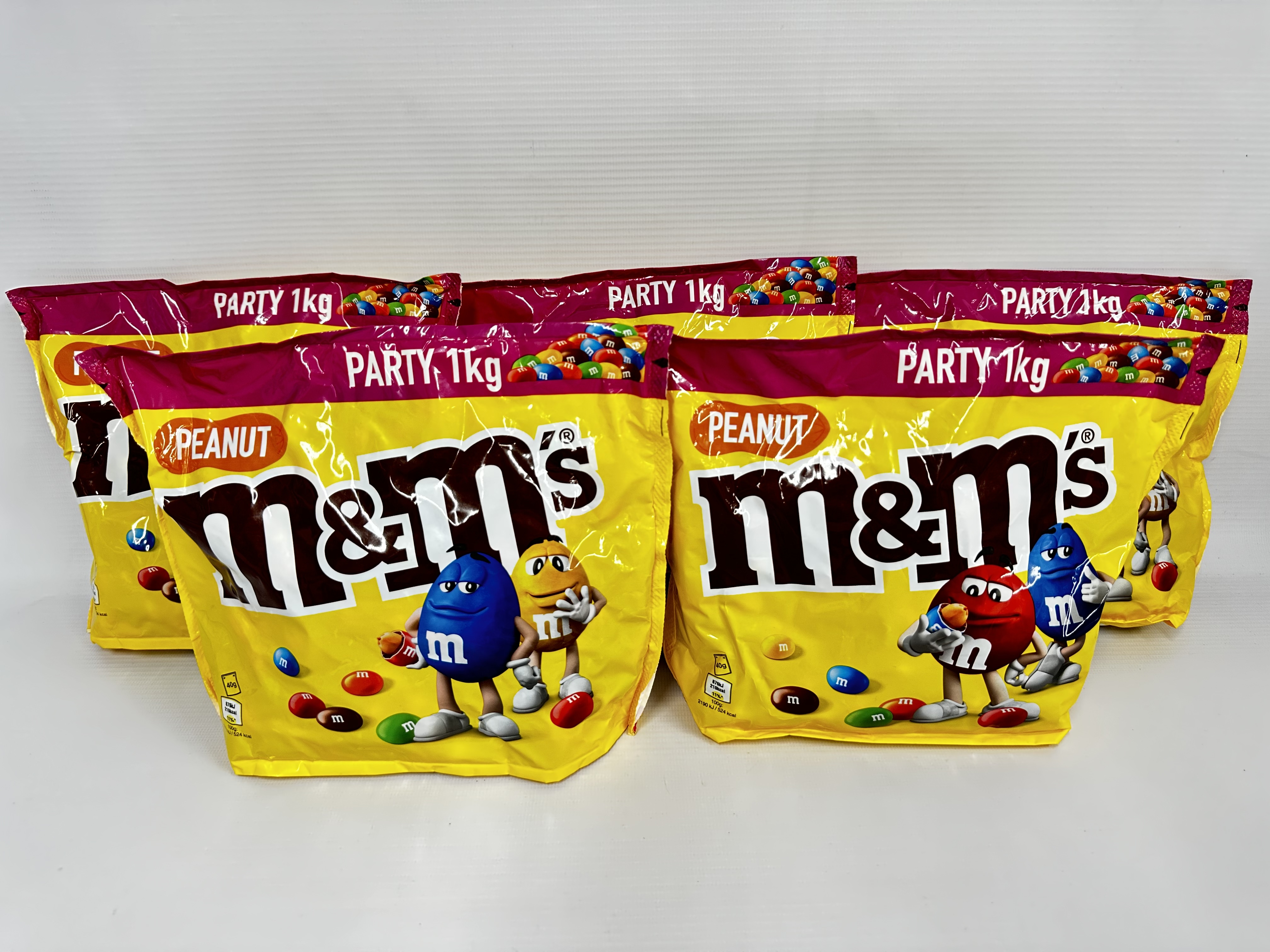 M&Ms Peanut Chocolate Party Bulk Bag, Chocolate Gift Sweets, 5 X 1kg = 5KG  TOTAL - BEST BEFORE DATE 26/11/2023