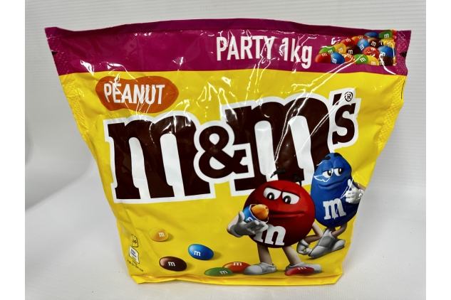M&Ms Peanut Chocolate Party Bulk Bag, Chocolate Gift Sweets, 5 X 1kg = 5KG TOTAL