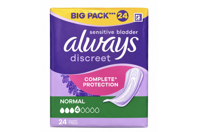Always Discreet for Sensitive Bladder Normal Pads 24 Count