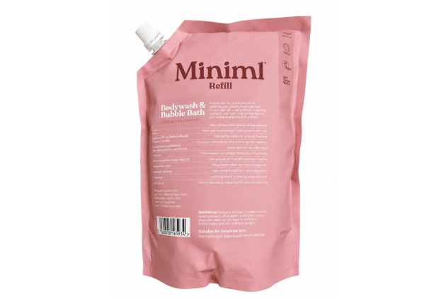 Miniml Uplifting Pink Grapefruit Bodywash & Bubble Bath Refill 1 Litre