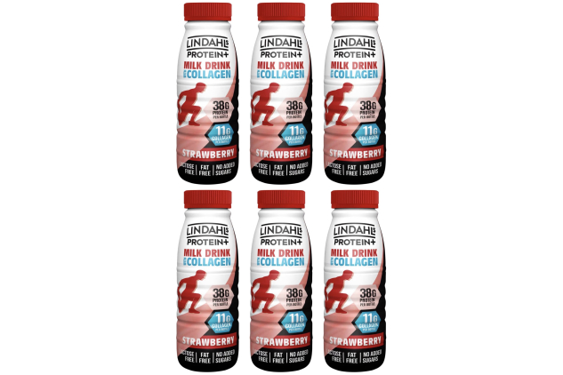 Lindahls Protein+ Strawberry Milk Drink with Collagen 6 x 500ml – 38g Protein