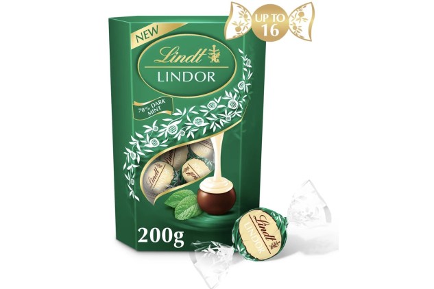 Lindt LINDOR 70% Dark Mint Truffles 200g