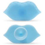 Silicone Facial Cleansing & Exfoliating Brush – Soft Face & Body Scrubber with Suction Grip – Blue