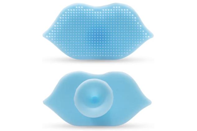 Silicone Facial Cleansing & Exfoliating Brush – Soft Face & Body Scrubber with Suction Grip – Blue