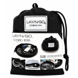 Lay-n-Go COSMO Mini 16-Inch Black Drawstring Makeup Bag