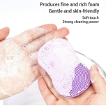 Mini Silicone Facial Cleansing & Exfoliating Finger Brush – Soft Face Scrubber – Pink