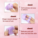 Mini Silicone Facial Cleansing & Exfoliating Finger Brush – Soft Face Scrubber – Pink