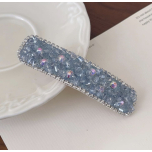 Light Blue Rhinestone Crystal Hair Clip – Sparkly Decorative Barrette for Women & Girls – 1 Piece