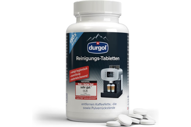durgol 150 Cleaning Tablets for Fully Automatic Coffee Machines and Coffee Machines - Cleaning Tablets for Jura, Siemens, EQ Series, Krups, Delonghi, Miele, Bosch and much more