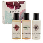 Bramley Mini Body Set 3 x 50ml Contains Travel Size Body Wash, Bubble Bath & Body Lotion