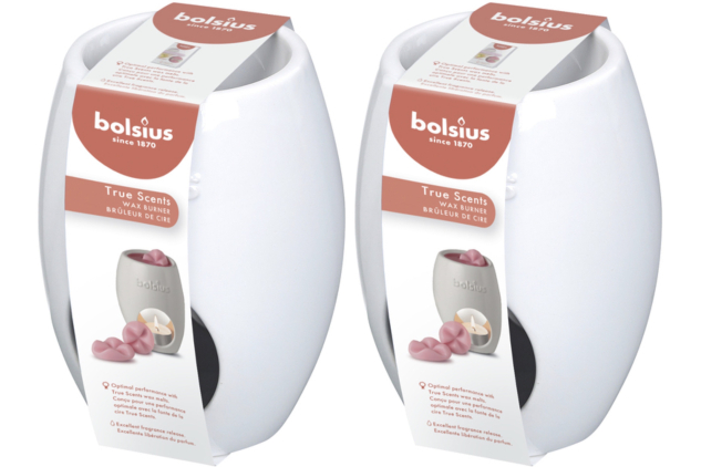 Bolsius Oval White Ceramic Wax Burners 2 Pack