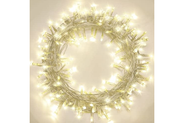 120 LED Battery Operated String Lights – Warm White – 8 Modes – IP65 Waterproof Fairy Lights