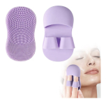 Face Scrubber Mini Facial Brush Silicone Wash Exfoliator Finger Glove Pads Handheld Cleansing Brushes Tool for Skin Care Deep Clean
