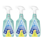 Astonish Multipurpose Cleaning Spray with White Vinegar, Powerful Cleaning for Surfaces, Zesty Lemon Scent, 3 x 750ml