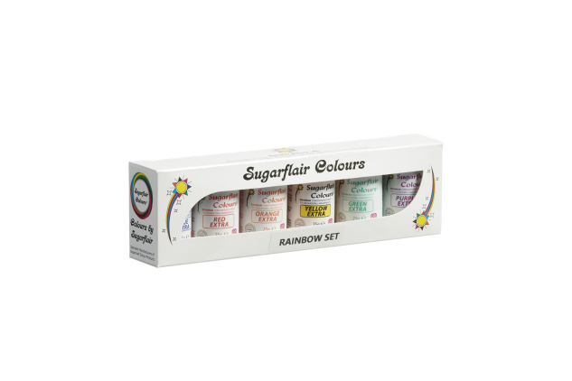 Sugarflair Rainbow Food Colour Paste Set 6 x 25g