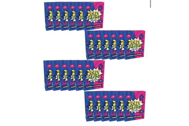 Dopey Heads Dopey Bytes Blue Raspberry & Strawberry Tiny Candy Pack of 24