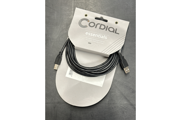 Cordial CUSB 5 USB 2.0 A to B Cable 5m Black