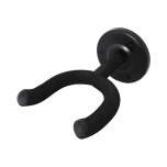 3rd Avenue Rocket Series Universal Guitar Wall Hanger Mount Metal Bracket with Padded Hook - Black