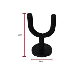 3rd Avenue Rocket Series Universal Guitar Wall Hanger Mount Metal Bracket with Padded Hook - Black