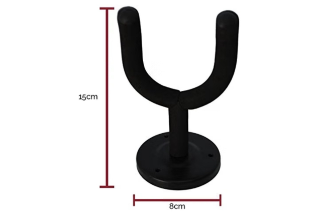 3rd Avenue Rocket Series Universal Guitar Wall Hanger Mount Metal Bracket with Padded Hook - Black