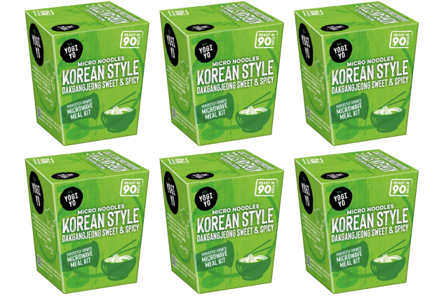 Yogiyo Korean Sweet & Sour Dakgangjeong Instant Noodle Pots 6 x 177g