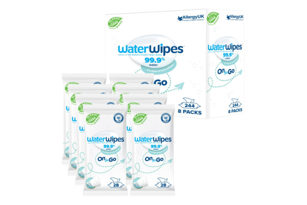 WaterWipes On The Go Wet Wipes 8 x 28