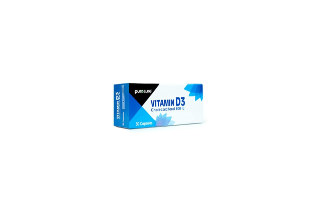 PuroSure Vitamin D3 800 IU 30 Capsules