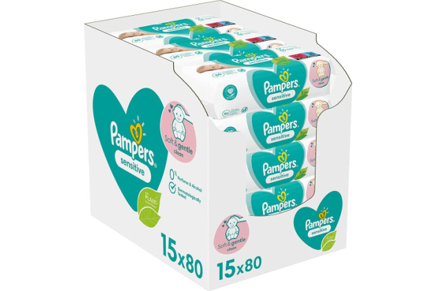Pampers Sensitive Baby Wipes 15 x 80 (1200)
