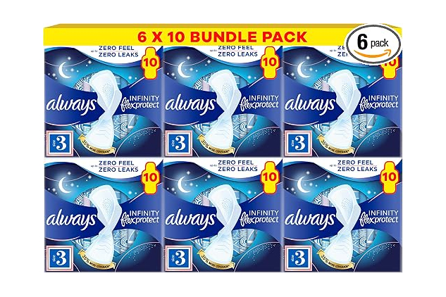 Always Infinity Night Size 3 Pads 6 x 10