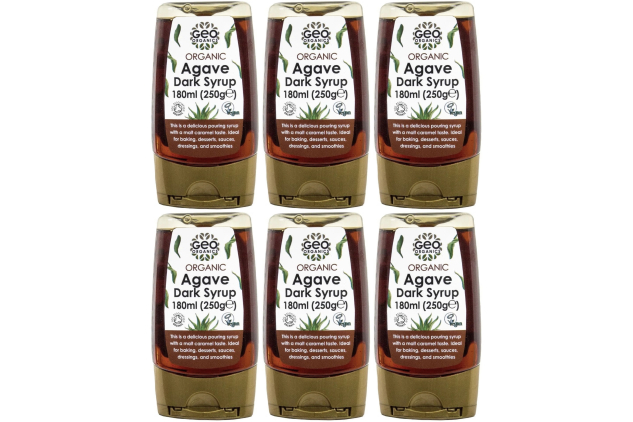 Geo Organics Organic Dark Agave Syrup 250g – Pack of 6