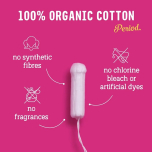 Flo Organic Cotton Applicator Super Tampons – 32 Pack