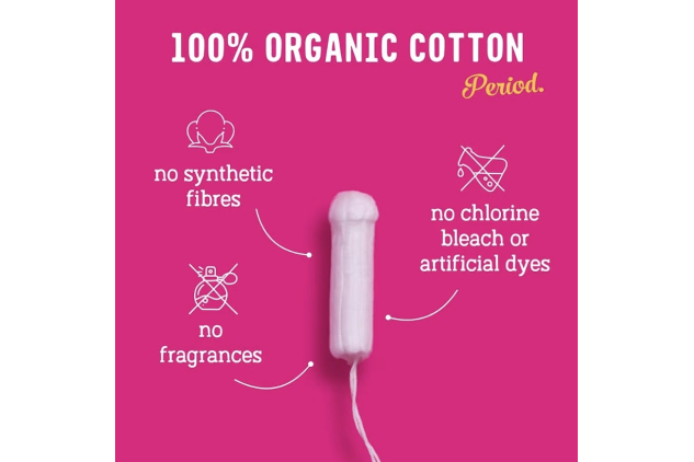 Flo Organic Cotton Applicator Super Tampons – 32 Pack