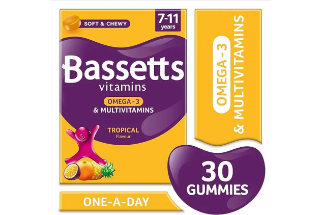 Bassetts Kids Omega-3 Multivitamins 7-11 30 Gummies