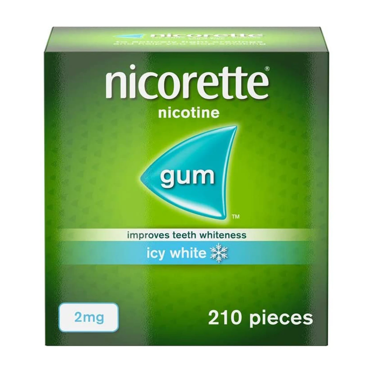 Nicorette Icy White 2mg Nicotine Gum 210 Pieces