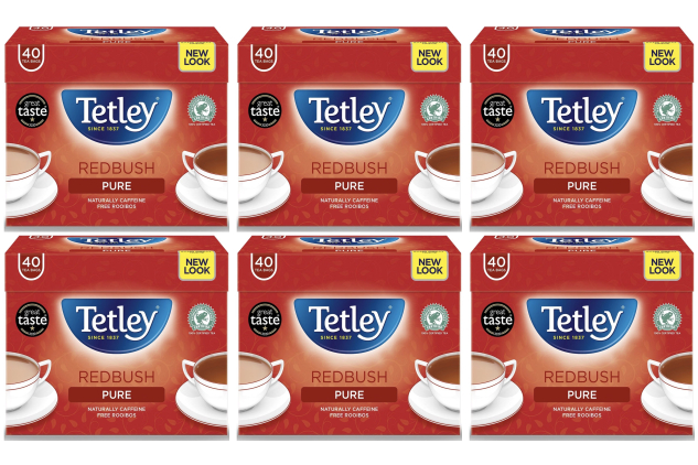 Tetley Pure Redbush Tea Bags 6 x 40 (600g)