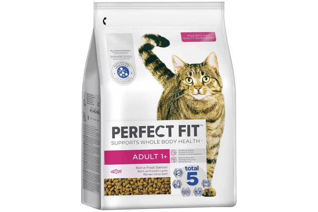 Perfect Fit Adult 1+ Salmon Dry Cat Food 3 x 2.8kg